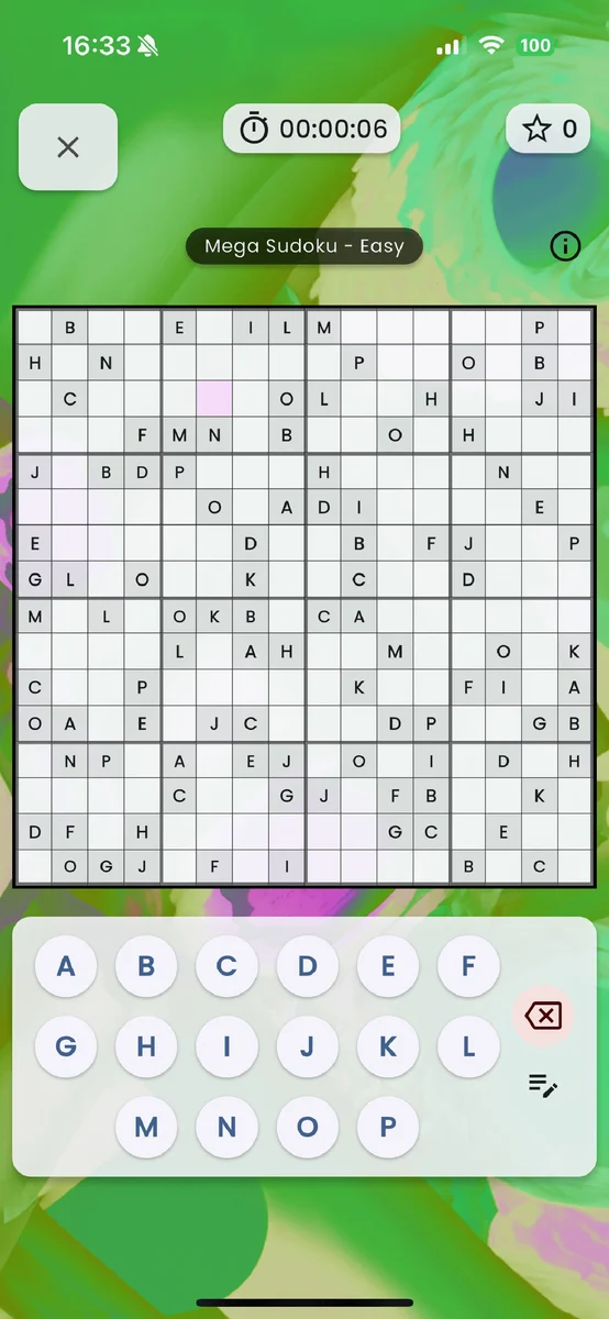 Mega Sudoku con letras en Sudokili-T2